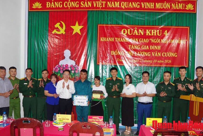Bộ Chỉ huy Quân sự  tỉnh Thanh Hóa khánh thành, bàn giao “Ngôi nhà 100 đồng”