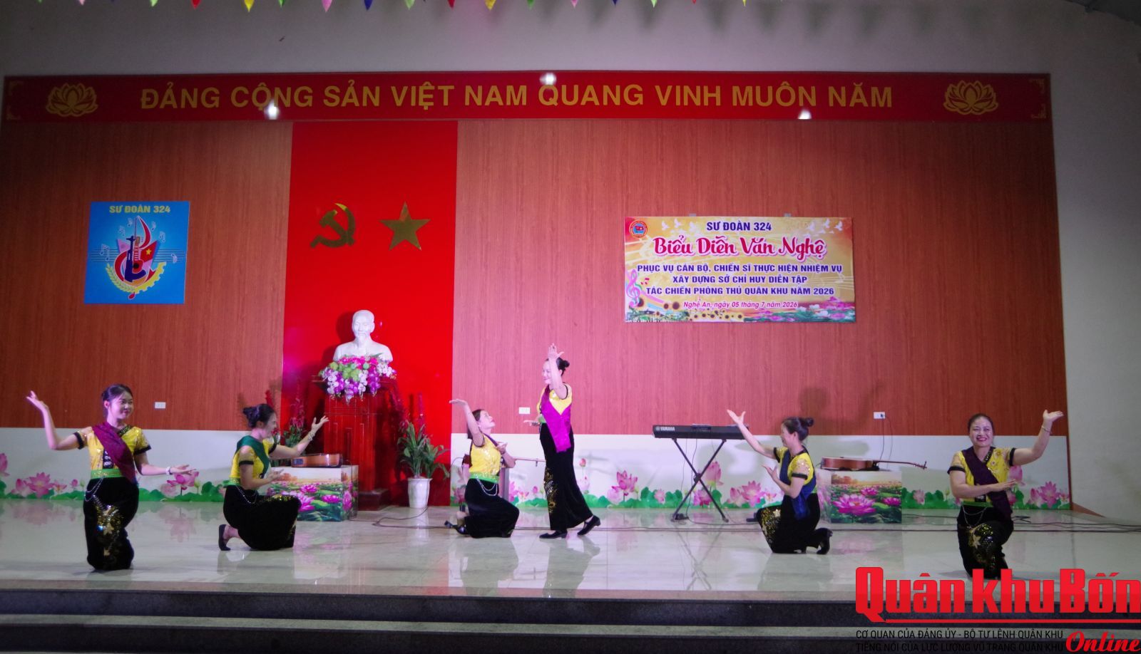 Sư đoàn 324: Tổ chức chương trình văn nghệ phục vụ cán bộ, chiến sĩ xây dựng Sở chỉ huy diễn tập