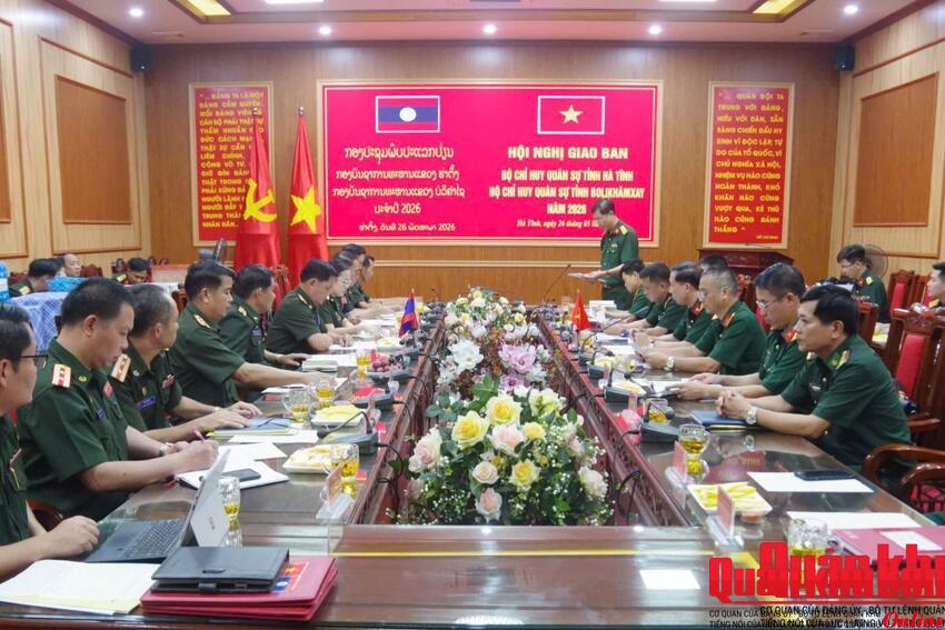 Bộ Chỉ huy Quân sự tỉnh Hà Tĩnh và  Bolykhămxay, Lào hội nghị giao ban thường niên