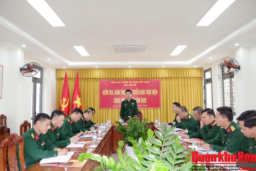 Cục Cán bộ, Tổng cục Chính trị Quân đội nhân dân Việt Nam làm việc tại Lữ đoàn Thông tin 80