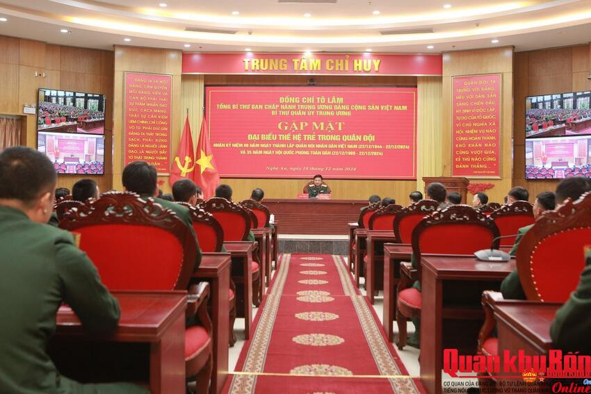 Tổng Bí thư Tô Lâm gặp mặt, động viên thế hệ trẻ Quân đội