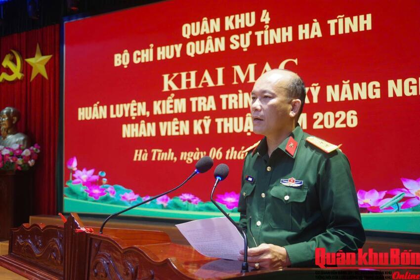 Bộ Chỉ huy Quân sự tỉnh Hà Tĩnh kiểm tra trình độ kỹ năng nghề năm 2026
