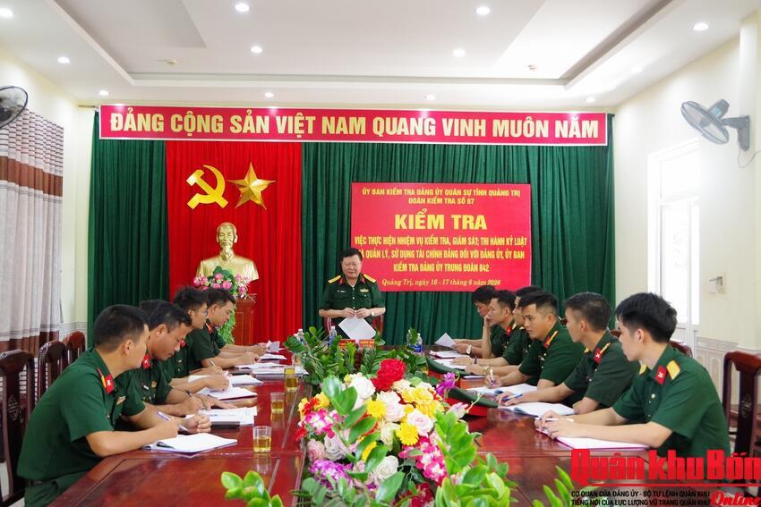 Ủy ban Kiểm tra Đảng ủy Quân sự tỉnh Quảng Trị kiểm tra Đảng ủy, Ủy ban Kiểm tra Đảng ủy Trung đoàn 842