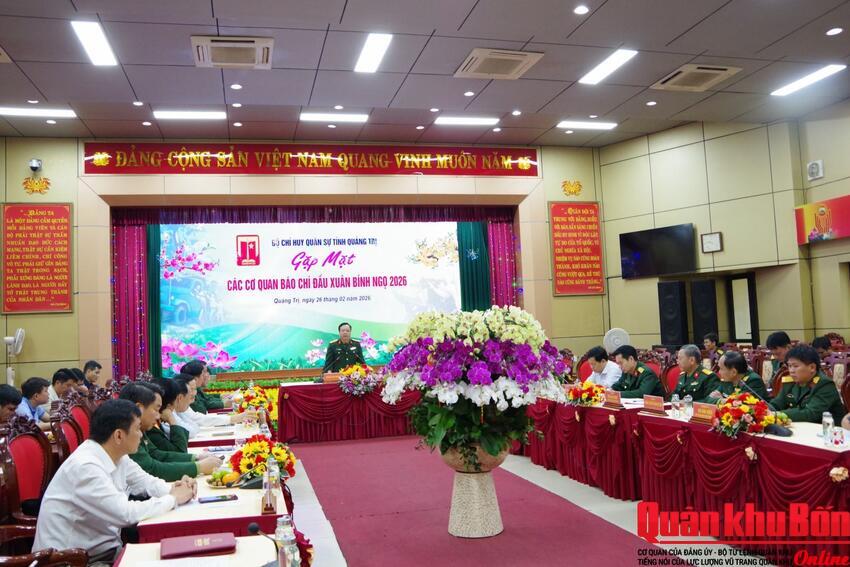 Bộ Chỉ huy Quân sự tỉnh Quảng Trị: Gặp mặt các cơ quan báo chí đầu Xuân Bính Ngọ 2026