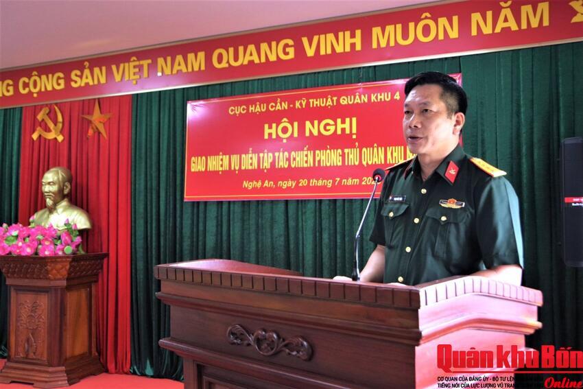 Cục Hậu cần - Kỹ thuật Quân khu 4 giao nhiệm vụ tham gia diễn tập tác chiến phòng thủ Quân khu năm 2026