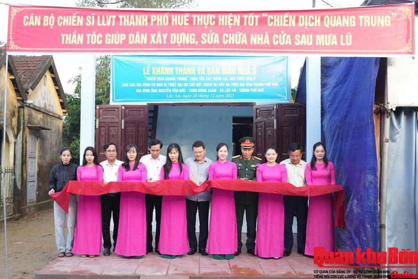 Thành phố Huế khánh thành ngôi nhà đầu tiên của “Chiến dịch Quang Trung”