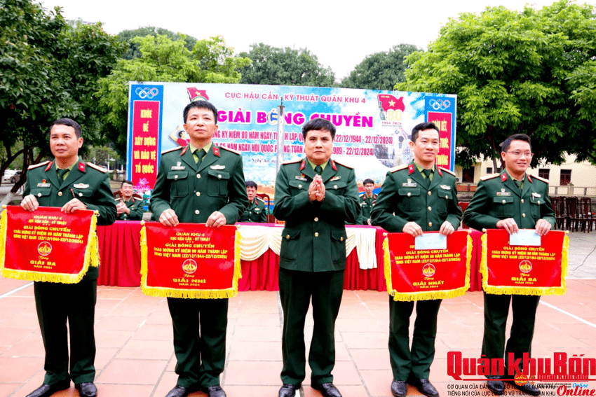 Cục Hậu cần - Kỹ thuật Quân khu 4: Bế mạc Giải bóng chuyền chào mừng 80 năm Ngày thành lập Quân đội Nhân dân Việt Nam