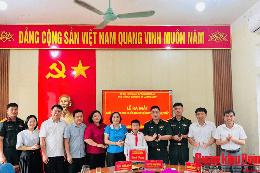 Xã Lượng Minh (Nghệ An) ra mắt mô hình “Con nuôi Ban Chỉ huy Quân sự xã”
