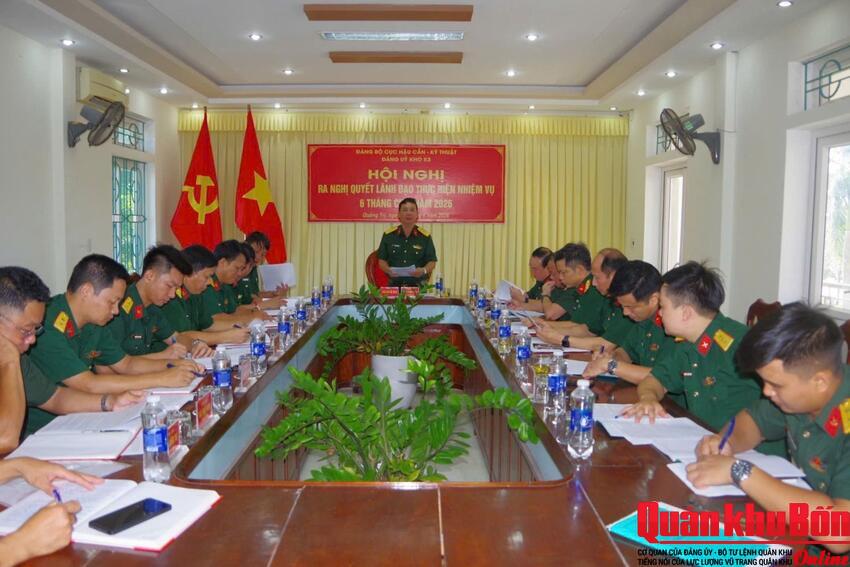 Đảng ủy Kho K3 ra nghị quyết lãnh đạo thực hiện nhiệm vụ 6 tháng cuối năm 2026