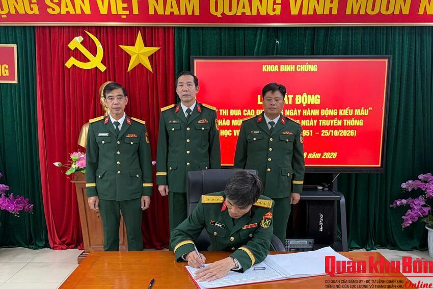 Khoa Binh chủng, Học viện Chính trị: Phát động thi đua "75 ngày hành động kiểu mẫu"