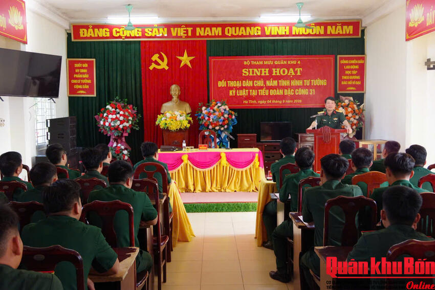 Bộ Tham mưu Quân khu đối thoại dân chủ tại Tiểu đoàn Đặc công 31