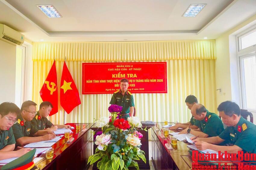 Cục Hậu cần - Kỹ thuật Quân khu 4: Kiểm tra, nắm tình hình thực hiện nhiệm vụ tại Kho KX5