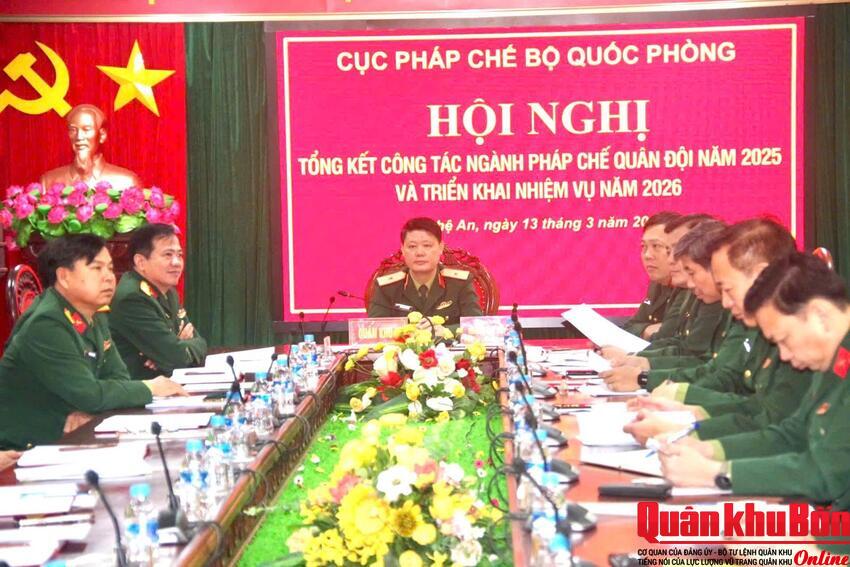 Tổng kết công tác ngành Pháp chế Quân đội năm 2025, triển khai nhiệm vụ năm 2026
