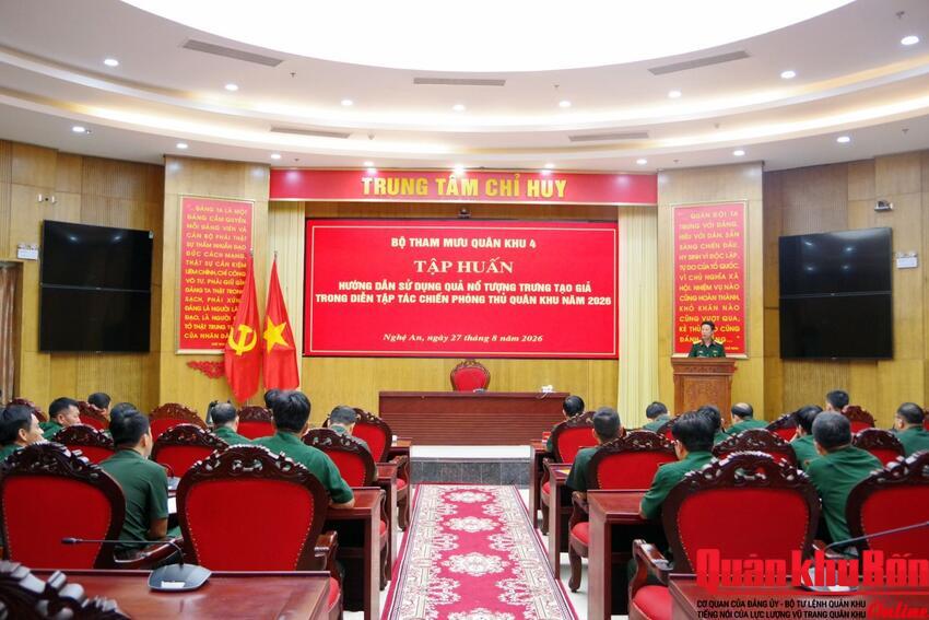 Bộ Tham mưu Quân khu 4: Tập huấn sử dụng quả nổ phục vụ diễn tập