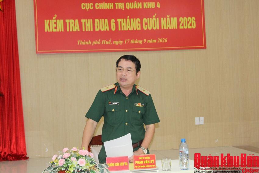 Cục Chính trị Quân khu 4: Kiểm tra Viện Kiểm sát Quân sự khu vực 42 và Đoàn An điều dưỡng 41