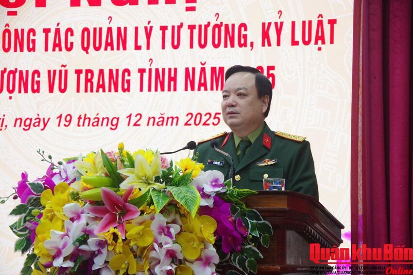 Bộ Chỉ huy Quân sự tỉnh Quảng Trị rút kinh nghiệm công tác quản lý tư tưởng, kỷ luật năm 2025