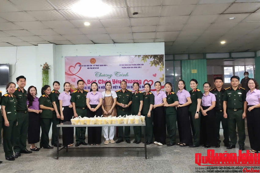 Kho K3 (Cục Hậu cần – Kỹ thuật) phối hợp tổ chức chương trình “Bát cháo yêu thương”
