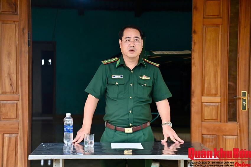 Động viên cán bộ, chiến sĩ tham gia xây dựng trường tại xã A Lưới 4, thành phố Huế