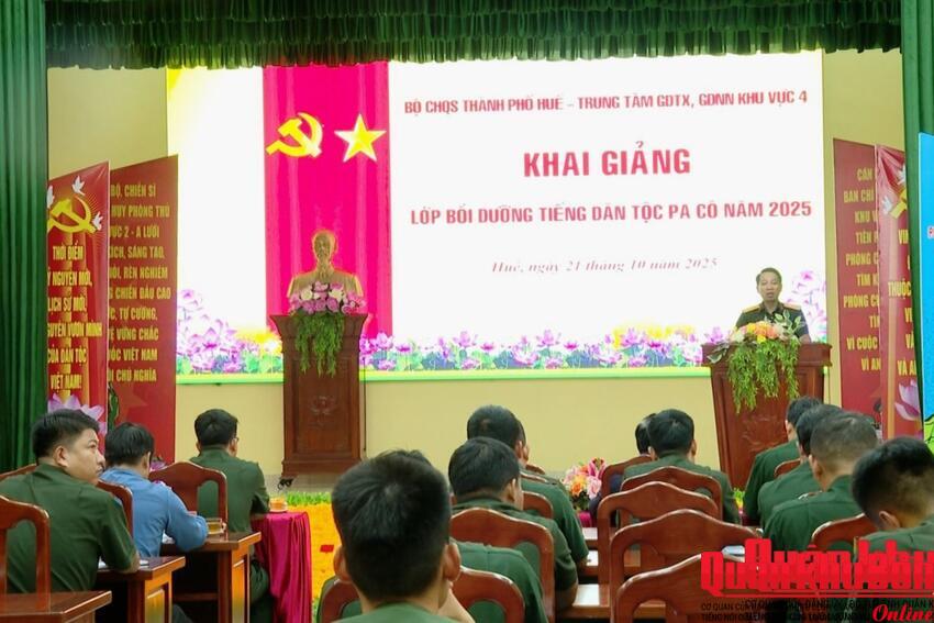 Bộ Chỉ huy Quân sự thành phố Huế: Khai giảng lớp bồi dưỡng tiếng dân tộc Pa Cô năm 2025