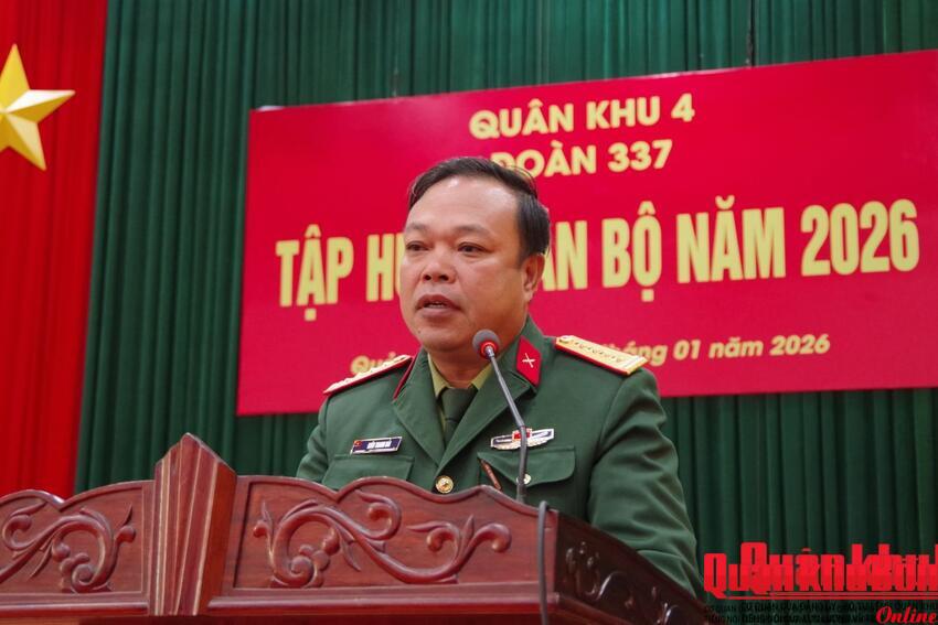 Đoàn Kinh tế - Quốc phòng 337 (Quân khu 4): Hoàn thành tập huấn cán bộ năm 2026