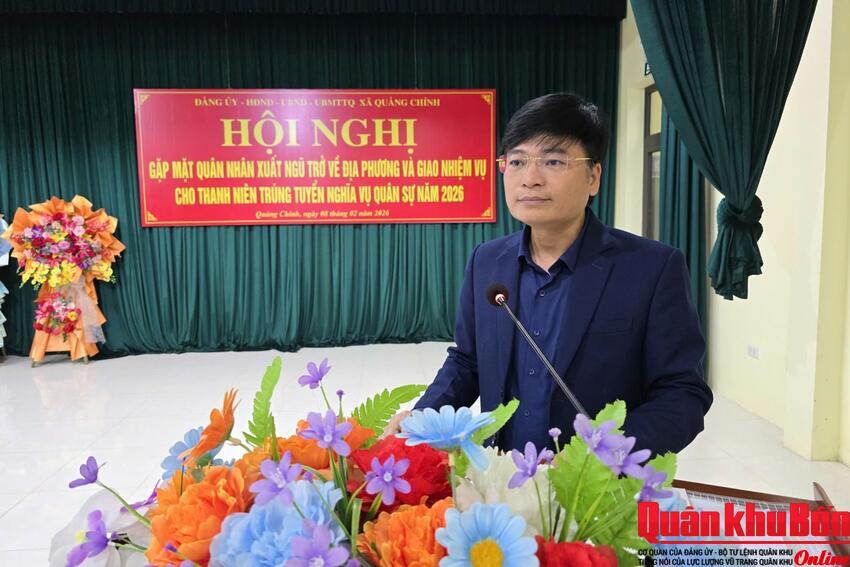 Xã Quảng Chính (tỉnh Thanh Hóa): Gặp mặt quân nhân hoàn thành nghĩa vụ quân sự