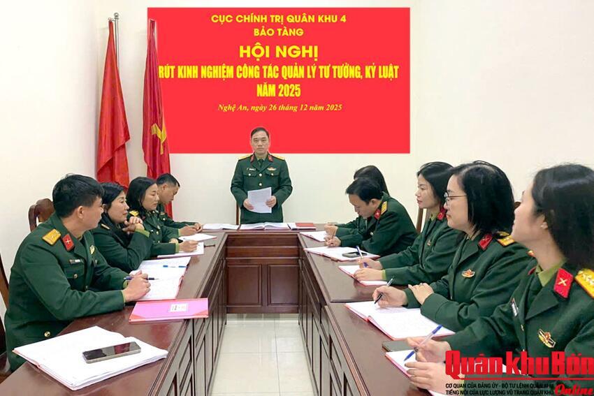 Bảo tàng Quân khu 4 rút kinh nghiệm công tác quản lý tư tưởng, kỷ luật năm 2025