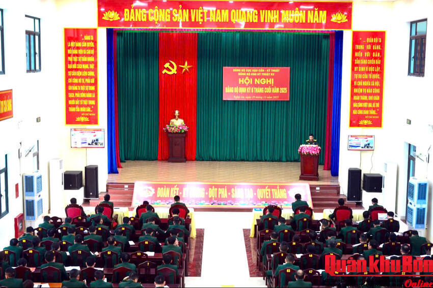 Kho Kỹ thuật K2 (Cục Hậu cần - Kỹ thuật Quân khu 4): Hội nghị Đảng bộ định kỳ 6 tháng cuối năm 2025