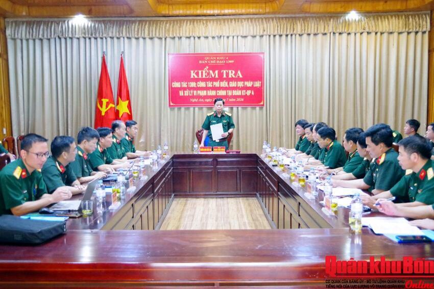 Ban Chỉ đạo 1389 Quân khu 4 kiểm tra tại Đoàn Kinh tế - Quốc phòng 4