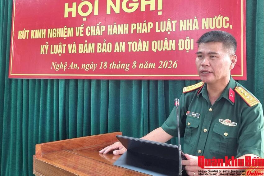 Kho K55 rút kinh nghiệm chấp hành pháp luật, kỷ luật và bảo đảm an toàn Quân đội