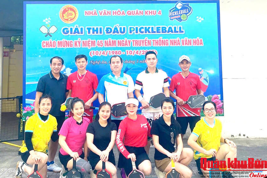 Nhà Văn hóa Quân khu 4 tổ chức giải Pickleball mở rộng