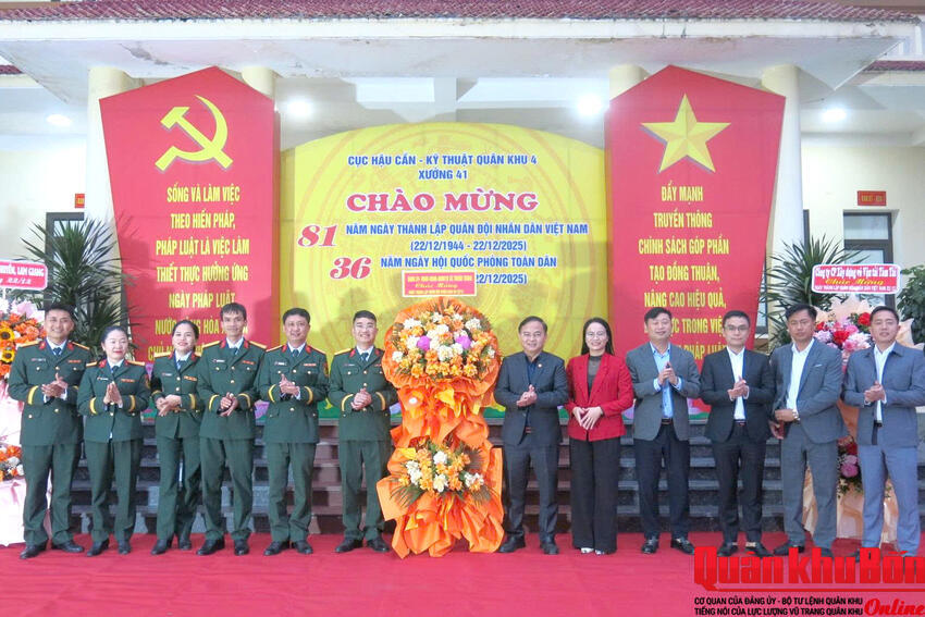 Xưởng 41 (Cục Hầu cần - Kỹ thuật Quân khu 4, sôi nổi hoạt động chào mừng kỷ niệm 81 năm Ngày thành lập Quân đội Nhân dân Việt Nam