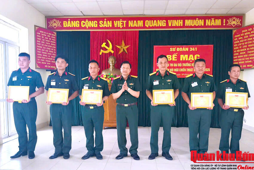 Sư đoàn 341 (Quân khu 4): Hội thi Đại đội trưởng bộ binh huấn luyện đội ngũ chiến thuật giỏi năm 2026