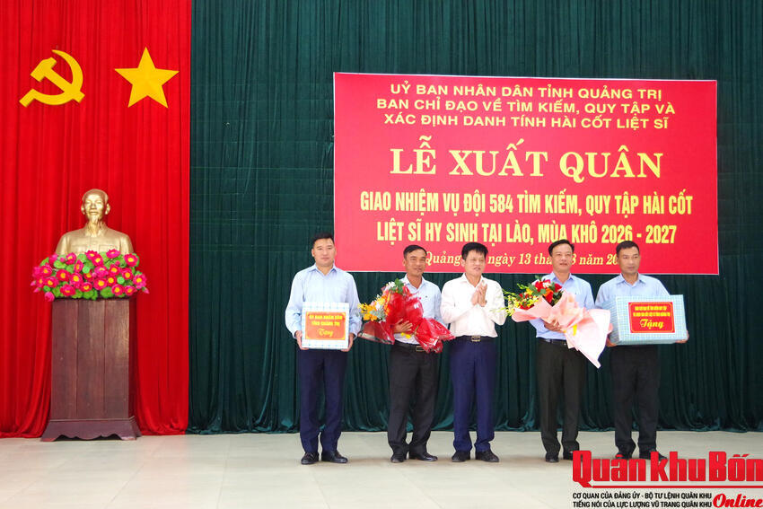 Đội Quy tập hài cốt liệt sĩ 584 xuất quân thực hiện nhiệm vụ tìm kiếm, quy tập hài cốt liệt sĩ tại Lào