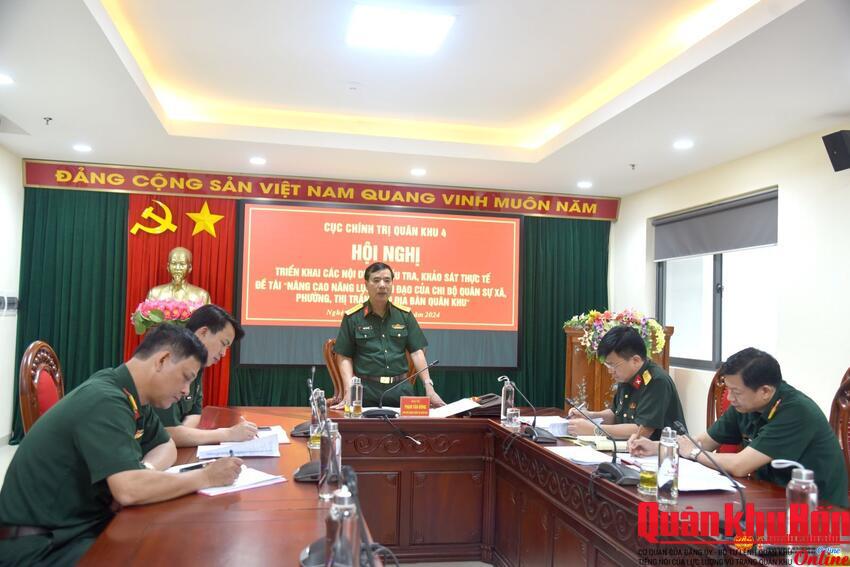 Triển khai nội dung khảo sát thực tế xây dựng Đề tài khoa học cấp Quân khu