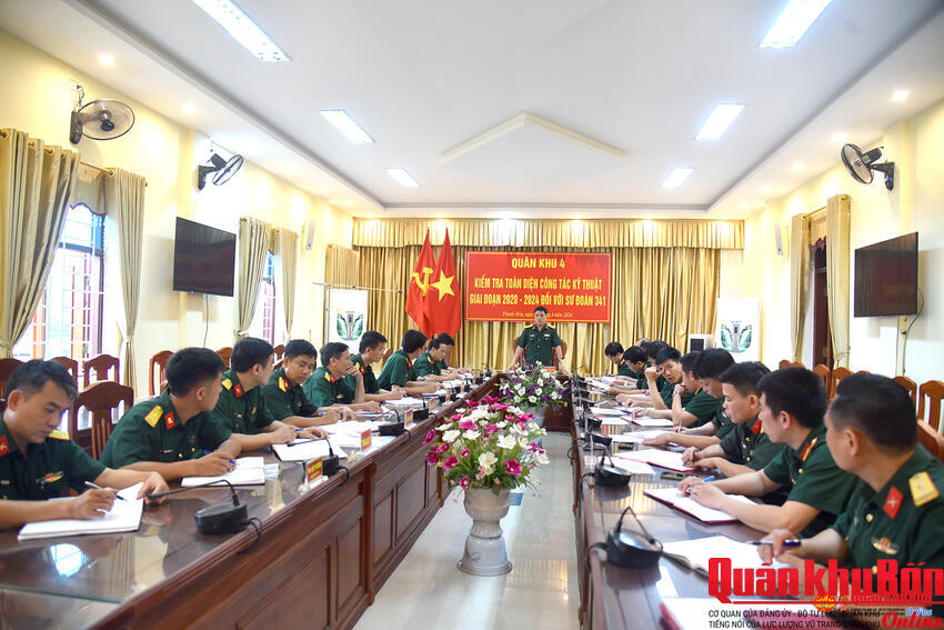 Quân khu 4: Kiểm tra toàn diện công tác kỹ thuật tại Sư đoàn 341