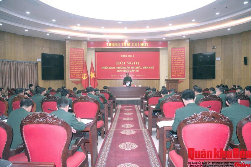 Quân khu 4 triển khai phương án tổ chức, biên chế Ban Chỉ huy Quân sự cấp xã