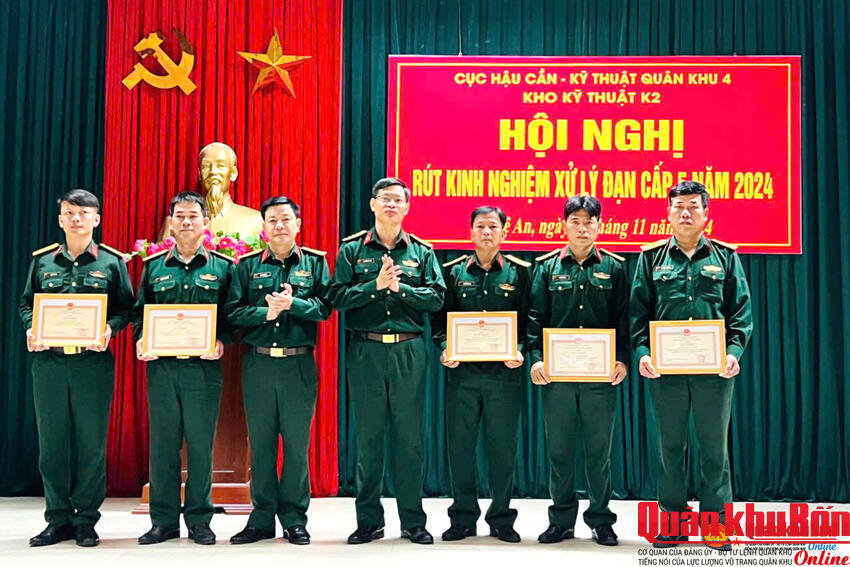 Kho Kỹ thuật K2 (Cục Hậu cần - Kỹ thuật, Quân khu 4): Hoàn thành xuất sắc nhiệm vụ xử lý đạn cấp 5 năm 2024