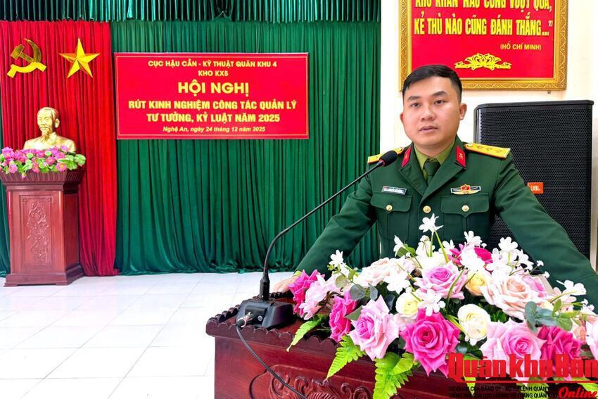 Kho KX5 (Cục Hậu cần - Kỹ thuật Quân khu 4): Rút kinh nghiệm công tác quản lý tư tưởng, kỷ luật năm 2025