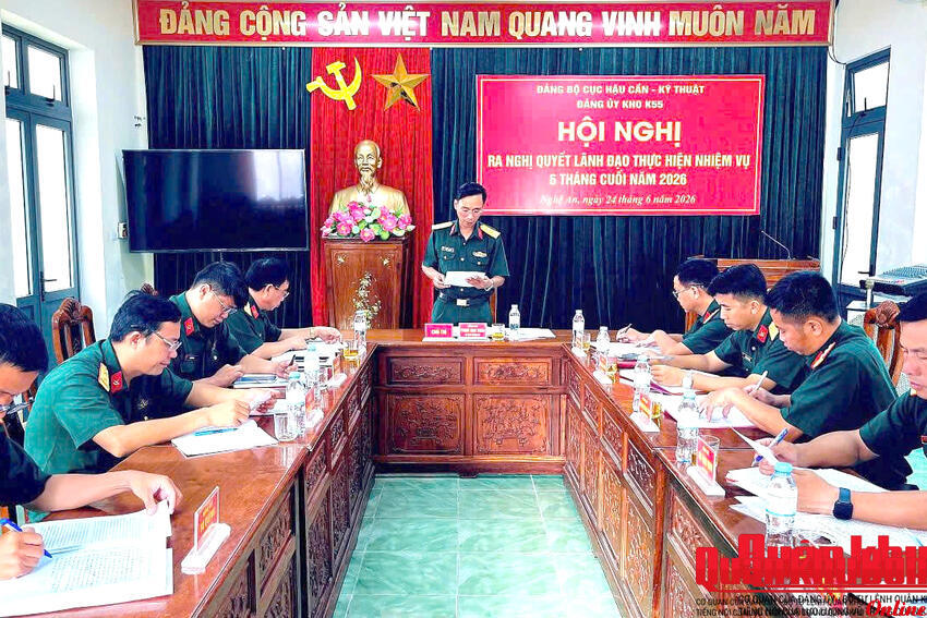 Kho K55 (Cục Hậu cần - Kỹ thuật Quân khu 4) hoàn thành tốt nhiệm vụ 6 tháng đầu năm 2026