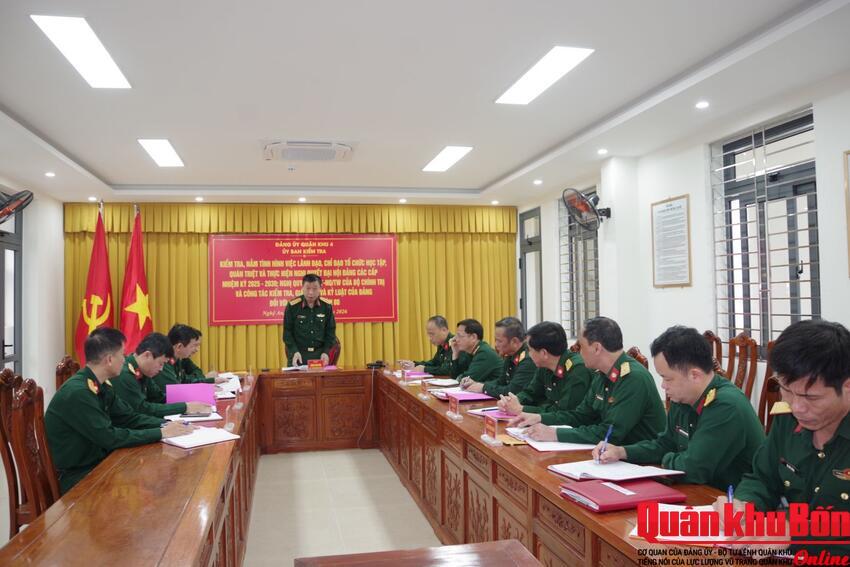 Ủy ban kiểm tra Đảng ủy Quân khu 4 kiểm tra tại Lữ đoàn Thông tin 80