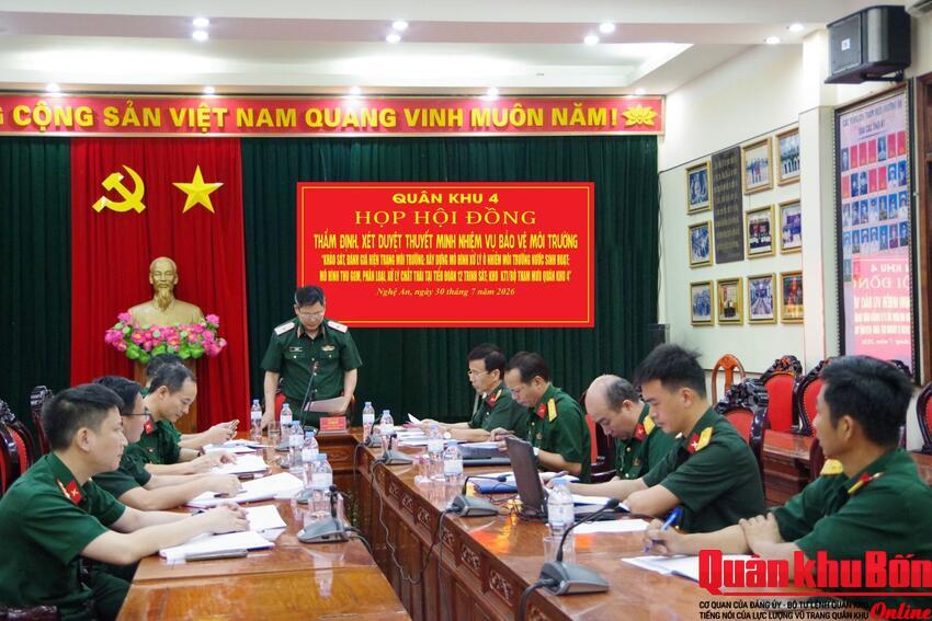 Quân khu 4: Hội nghị thẩm định, xét duyệt thuyết minh nhiệm vụ bảo vệ môi trường