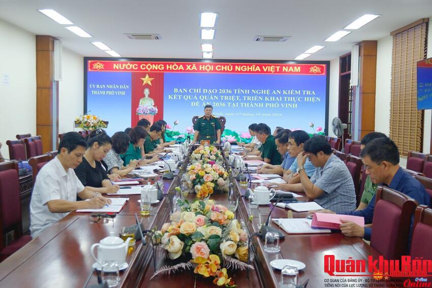 Ban Chỉ đạo 2036 tỉnh Nghệ An kiểm tra công tác dân vận