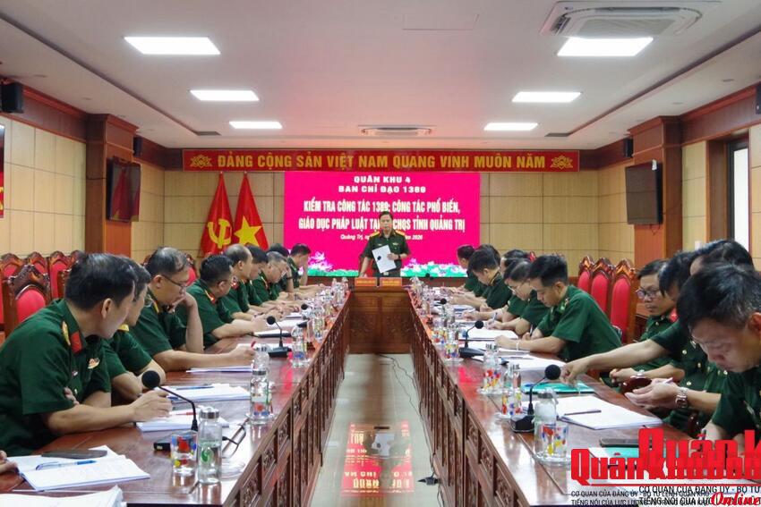 Ban Chỉ đạo 1389 Quân khu 4 kiểm tra công tác tại Hà Tĩnh, Quảng Trị và thành phố Huế