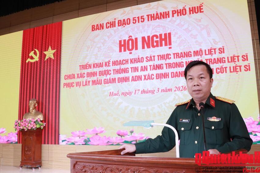 Ban Chỉ đạo 515 thành phố Huế triển khai kế hoạch khảo sát thực trạng  mộ liệt sĩ phục vụ lấy mẫu giám định ADN