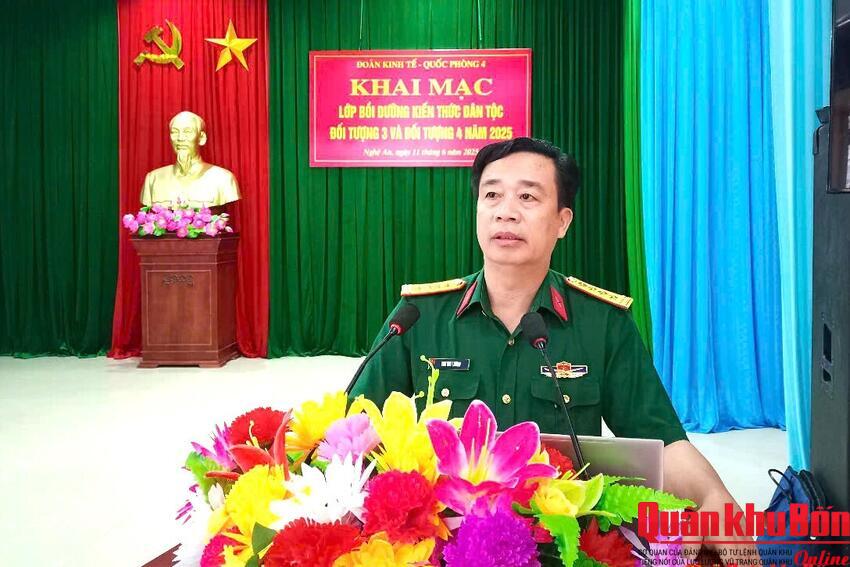 Đoàn Kinh tế - Quốc phòng 4 bồi dưỡng kiến thức dân tộc năm 2025