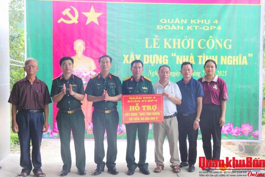 Đoàn Kinh tế - Quốc phòng 4 khởi công xây tặng Nhà tình nghĩa