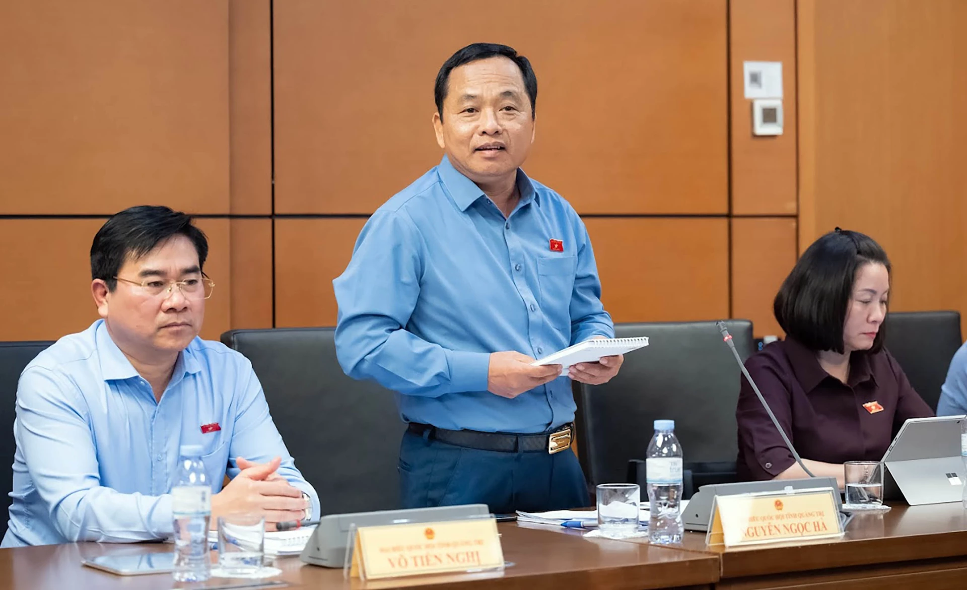 Thiếu tướng Nguyễn Ngọc Hà thảo luận tại kỳ họp thứ nhất, Quốc hội khóa XVI - Ảnh: CTV