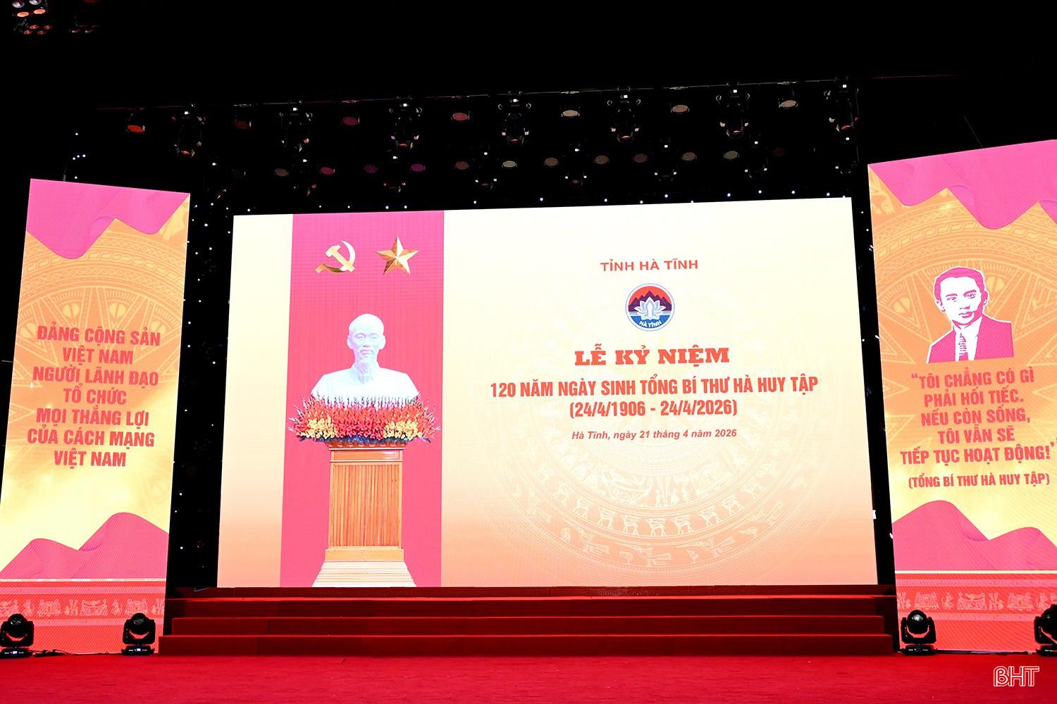 Lễ kỷ niệm là một trong những hoạt động quan trọng trong chuỗi hoạt động kỷ niệm 120 năm Ngày sinh Tổng Bí thư Hà Huy Tập.